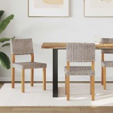 vidaXL Scaun de sufragerie 2 pcs Gri Kubu 46 x 55 x 84 cm Ratan Kubu 42012424