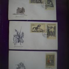 HOPCT PLIC FDC S 1609 SET 3 FDC CALUL IN PICTURA 1969 -CEHOSLOVACIA