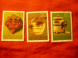 Serie Liechtenstein 1980 Folclor , 3 valori, Nestampilat