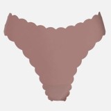 Chiloti String Laser Cut Bej Inchis pentru Dama, CMCLASS