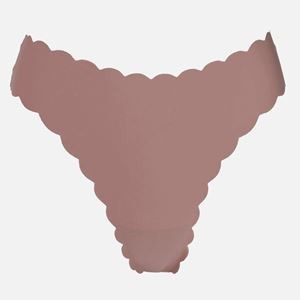 Chiloti String Laser Cut Bej Inchis pentru Dama, CMCLASS