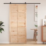 vidaXL Ușă hambar Maro 90 x 210 cm Lemn masiv de pin