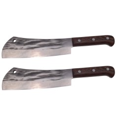 Set doua cutite bucatar IdeallStore?, lucrate manual, Under Presure, 32 cm, otel inoxidabil, maro foto