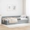 vidaXL Cadru de pat colțar cu headboard Gri deschis 80 x 200 cm 42016027