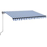 Cumpara ieftin Copertina retractabila manual LED, albastru si alb, 350x250 cm