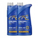 Cumpara ieftin Pachet 2 litri Ulei Motor MANNOL Diesel Extra 10W40 - Hidrosintetic, cu Ester (Motoare Turbo Diesel)