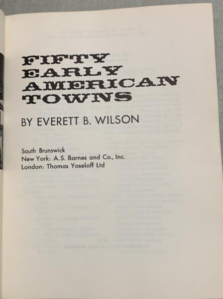 Fifty early american towns - Everett B. Wilson