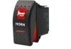Buton Claxon Universal 12-24V, 5 Pini, Iluminare Rosu, Montaj Facil