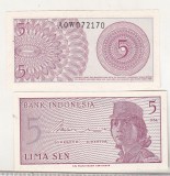 bnk bn Indonezia 5 sen 1964 unc