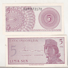 bnk bn Indonezia 5 sen 1964 unc