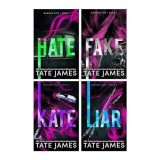 Madison Kate Series 4 Books Collection Set By Tate James (hate, Liar, Fake &amp; Kate)