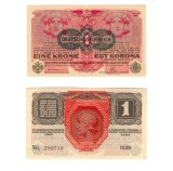 Austria 1916(1919) - 1 krone, Deutschosterreich, UNC