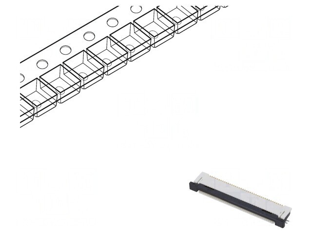 Conector FFC/FPC Orizontal 40PIN ZIF