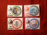 Serie Ghana 1973 - 50 Ani Interpol , 4 valori