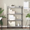 Gossi biblioteca cu 4 niveluri gri sonoma 80x30x120 cm lemn prelucrat