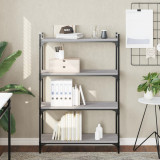 Gossi biblioteca cu 4 niveluri gri sonoma 80x30x120 cm lemn prelucrat