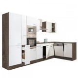 Mobilier Bucatarie Colt Leziter Yorki 370 Modular, 370cm Latime, Stejar Yorki, Inclusiv Cuptor si Microunde, Fara Blat