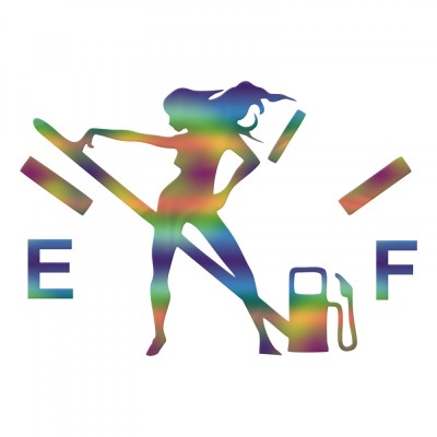 Sticker Rezervor , zFuel Model 2, , Autocolant Modern pentru Clapeta Rezervorului foto