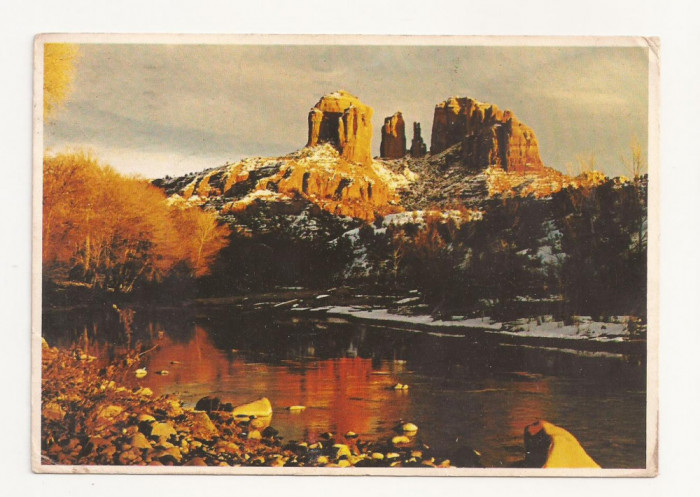 US1 - Carte Postala - USA - Winter ar Oak Creek Canyon , circulata 1981