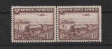 Colonii, Africa de Sud-Vest, trenuri, seria in pereche, 1936, 35 euro cota, MNH