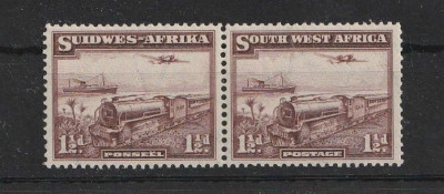 Colonii, Africa de Sud-Vest, trenuri, seria in pereche, 1936, 35 euro cota, MNH foto