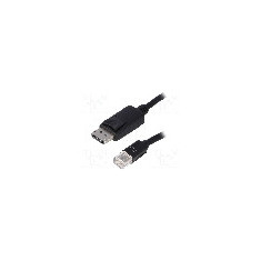 Cablu DisplayPort - DisplayPort, DisplayPort mufa, mini DisplayPort mufa, 1.8m, negru, QOLTEC - 50434