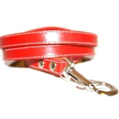 Lesa piele 14 mm/1,2 m nr 2 rosu