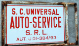 Placa din tabla emailata veche - AUTOSERVICE -