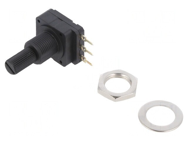 Potentiometru axial 2,2k&Omega; 200mW THT 6,25mm plastic mono