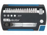 Set 17 Capete Surubelnita Wiha, 25mm, Torx, Imbus, Philips, Pozidriv, cu Clichet si Suport Magnetic, in Geanta