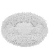 Pat Sersimo pentru caini si pisici, cu husa detasabila, gri, diametru 70cm Household NewTrend