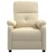 Fotoliu rabatabil, crem, material textil - 3