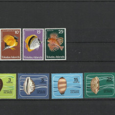 Tokelau Islands MNH 1974 / 75 - corali pesti - rar