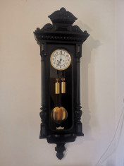 Pendula,ceas de perete,cu 2 greutati, G.BECKER,1882,revizuit,garantie, foto