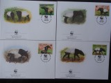 Vietnam-WWF,FDC fauna-set complet