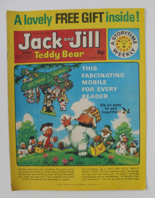 JACK AND JILL AND TEDDY BEAR , ` REVISTA CU BENZI DESENATE PENTRU COPII , 12 OCT. , 1974 foto