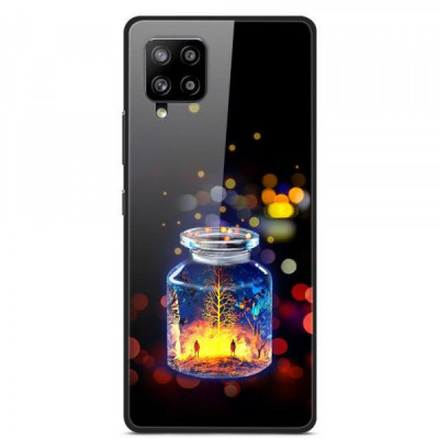 Husa telefon Samsung Galaxy A42 5G cu spate din sticla Multicolora foto