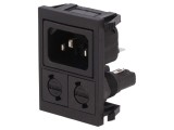 Conector alimentare AC soclu tată 10A 250V