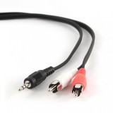 Cablu audio stereo (3.5 mm jack la 2 x RCA), 2.5m