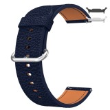 Curea piele, compatibila Samsung Galaxy Watch8 44mm, 18cm, Midnight Blue