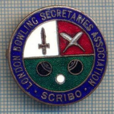 AX 320 INSIGNA BOWLING-LONDON BOWLING SECRETARIES ASSOCIATION -SCRIBO