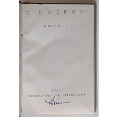 POEZII de GEORGE COSBUC , 1961 *FORMAT REDUS