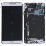 Samsung Galaxy Note 3 (N9005) Unitate de afișare completă alb/auriu GH97-15209E