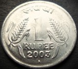 Cumpara ieftin Moneda 1 RUPIE - INDIA, anul 2003 * cod 3920 = A.UNC - luciu de batere, Asia