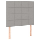 Cumpara ieftin Tablie de pat gri deschis 90x5x118/128 cm, material textil