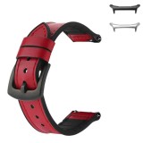 Curea hibrid piele-silicon compatibila cu Samsung Galaxy Watch Ultra2, VD Very Dream&reg;, 22mm, Tart Red