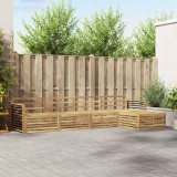 vidaXL Set de canapele de exterior 5 pcs Alb Lemn Solid de Acacia 3390334