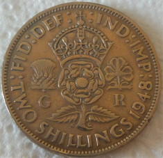 Moneda 2 SHILLINGS / FLORINI - ANGLIA / MAREA BRITANIE, anul 1948 *cod 335 B foto