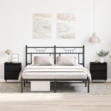 VidaXL Noptiere, 2 buc., stejar negru, 40x35x50 cm, lemn prelucrat