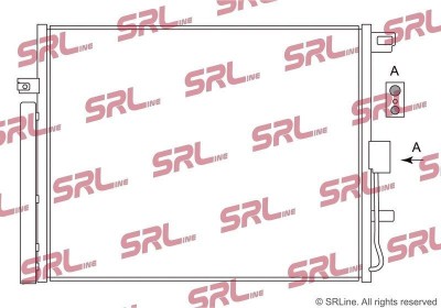 Condensator climatizare AC Dodge Durango, motor: 3.6 V6, 5.7 V8, Condensator cu uscator integrat, 670x520x16, SRLine, miez si rezervor din aluminiu foto